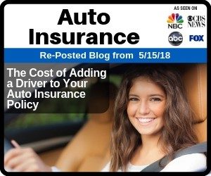 RePost - The Cost of Adding a Driver to Your Auto Insurance Policy