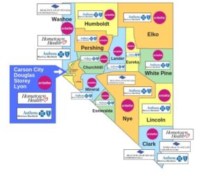 2020 Nevada Counties Health Insurance Map